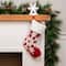 Reindeer and Snowflake Embroidered Christmas Stockings - 20" - Set of 3